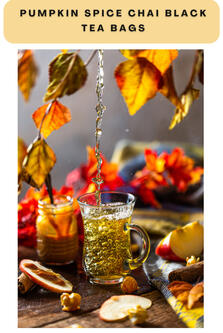 This tea blend is made from real, high-quality black tea and spiced up with cinnamon, ginger, pumpkin, and black pepper #tea #falltea #comfyfallvibes #fall #pumkinspiceandchai #pumkinspiceandchaitea #smelloffall